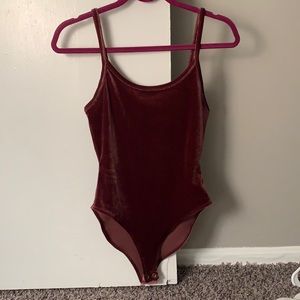 Velvet Mauve Cheeky Bodysuit Tank from Forever 21 Size S